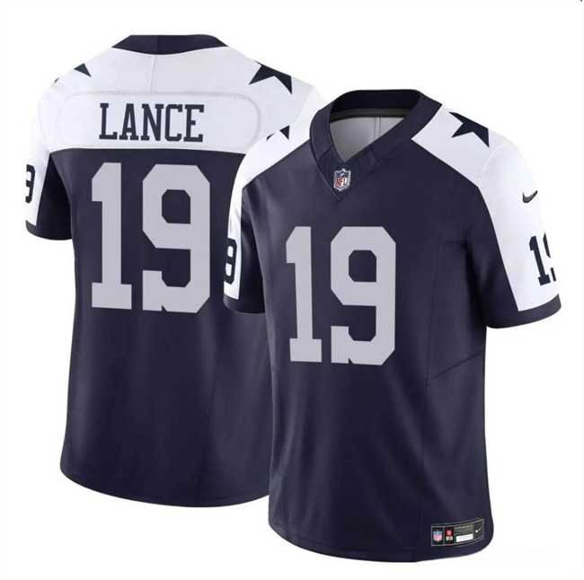 Men & Women & Youth Dallas Cowboys #19 Trey Lance Navy White 2023 F.U.S.E Vapor Untouchable Limited Stitched Jersey